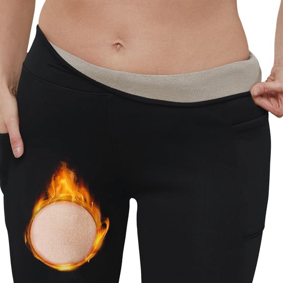 Wovix Ladies' Leggings Lined Joggers Thermal Thick High Waisted Ski Hiking Running Pants Daily Pants