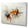 thumbnail image 2 of Designart "Blue Orange Line Art Conceptual Abstracts I" Modern Wall Art Living Room, 2 of 5