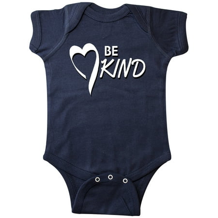 

Inktastic Be Kind with Heart Ribbon in White Text Gift Baby Boy or Baby Girl Bodysuit