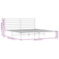 thumbnail image 4 of vidaXL Metal Bed Frame with Headboard White 183x213 cm, 4 of 5