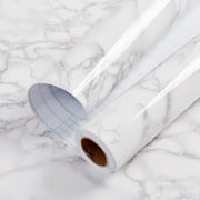 Marble Contact Paper 11.8" x 78.7" Patterned Marble Wallpaper Granite Gray/White Roll Furniture Is Renovated Thick Waterproof PVC Easy to Remove Upgrade