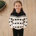 thumbnail image 2 of LckLvx Girl Boy Knit Sweater Hooded Long Sleeve Cable Pullover Trendy Cute Heart Winter Sweaters Tops, 2 of 9