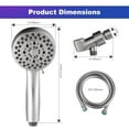 thumbnail image 2 of WOWOW Multi Function Shower Head Brushed Nickel High-Pressure Shower Head with Hose, 2 of 7
