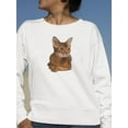 thumbnail image 2 of Cute Abyssinian Cat Looking Left Sweatshirt Women -Image by Shutterstock, Female 4X-Large, 2 of 4