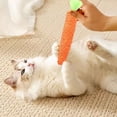 thumbnail image 4 of mdesiwst Carrot Cat Teething Toy Bite Resistant Pet Sisal Rope Chew Toy Kitten Dental Health Teeth Cleaning Interactive Boredom Toy, 4 of 8