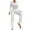 White, variant on ZHENHONG Pajamas for Women, 2 Piece Long Sleeve Button Front V Neck Floral Print Lettuce Trim Pajama Set, Women's Sleepwear Black