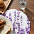 thumbnail image 3 of Purple Lavender Round Placemats Set of 4 for Dinning Tables,Heat-proof Braided Table Mats 13 Inch,Farmhouse Pastoral Botanical Floral Washable Place Mat for Kitchen Restaurant Party Table Decor, 3 of 9