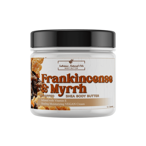 Sabrinas Natural Oils Frankincense & Myrrh Long-Lasting Hydrating Vitamin E Body Butter, 12 Ounce