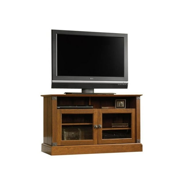 Pemberly Row Panel TV Stand in Washington Cherry