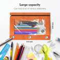 thumbnail image 4 of DoDoMagxanadu 3 Ring Binder Pencil Pouch with Zipper, Pencil Case with Rivet Enforced 3 Ring for School Supplies, 20 pack Clear Window Pencil Bag for Binder, 4 of 8