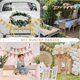 thumbnail image 4 of Banderines de arpillera de 7,4 metros, 26 unidades, banderines de tela triangular, decoración de fiestas para bodas, cumpleaños, ceremonias, baby showers, hogar, interior y exterior, 4 of 4