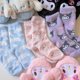 thumbnail image 2 of Calcetines de felpa Kawaii Sanrio Kuromi Mymelody Cinnamoroll, calcetines de piso, medias para dormir, mantener el calor, regalo de Navidad para niña, 2 of 4