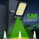 thumbnail image 4 of Luces solares para exteriores, luces solares para exteriores, luces solares con sensor de movimiento, impermeabilización IP65, 3 modos de luz, control remoto, luces de pared para cercas, patios, jardi, 4 of 9