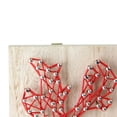 thumbnail image 3 of 11" â€œCrazy String" Natural Finished Wood and Ruby Red String Reindeer Wall Decoration, 3 of 4