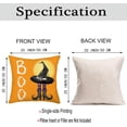 thumbnail image 5 of Orange Halloween Pillow Covers 20x20 Inch Set of 2 Halloween Boo Witch Shoes Hat Spider Web Throw Pillow Cases Halloween Farmhouse Decoration Cushion Cover for Sofa Couch, 5 of 6