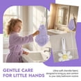 thumbnail image 6 of REGALWOVEN 2 Pack Cute Flower Chenille Hanging Hand Towels, Soft Absorbent, Quick Dry Decorative Towels for Kitchen, Bathroom Purple 12" x 12", 6 of 6