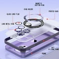 thumbnail image 4 of Compatible with iPhone 14 Pro Max Case with Invisible Ring Holder Kickstand, Military Grade Matte Slim Phone Cover Magnetic Case Shockproof Protective Case Cover for Women Men,Purple, 4 of 7