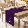 thumbnail image 6 of Golf Ball Club Table Runner - 120 Inch Long, Kitchen Dining Table Runner Dresser Scarves, Sports Abstract Vintage Purple Farmhouse Decor for Coffee Tables Wedding Party Banquet, 6 of 7