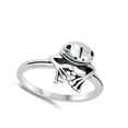 thumbnail image 4 of Wholesale Smiling Treefrog Animal Frog Ring .925 Sterling Silver Band Jewelry Female Male Size 5, 4 of 4