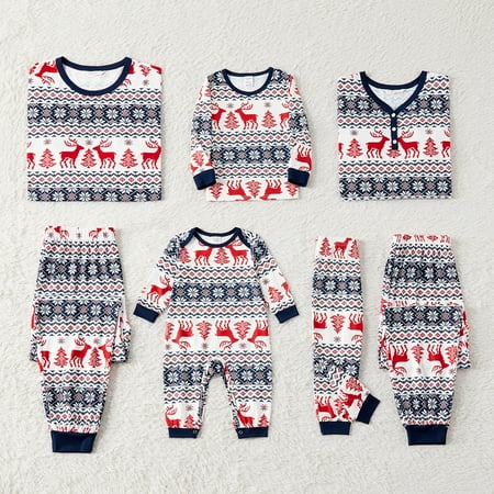 

PatPat Christmas Family Matching Allover Print Long-sleeve Pajamas