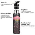 thumbnail image 3 of Yayeee 33oz Insulated Water Bottle Double Wall Stainless Steel with Flip Straw Lid, UFO with Hearts Pattern, 3 of 7