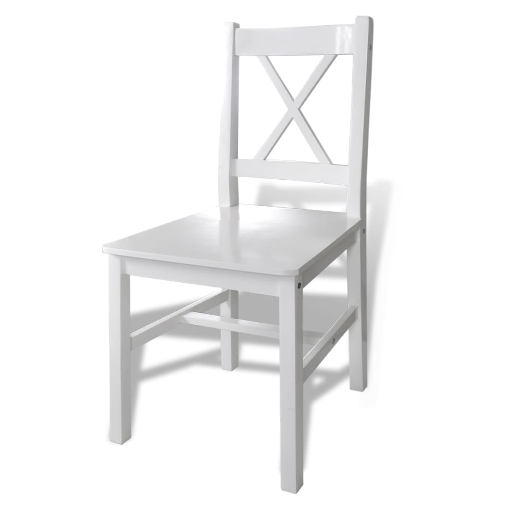 Kepooman Kitchen Wood Rectangle Dining Table Set with 4 High Back Chairs, Set of 5, White Kepooman Kitchen Wood Rectangle Dining Table Set with 4 High Back Chairs, Set of 5, White