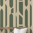 thumbnail image 1 of S4sassy Removable Contemporary Green Wall Decor, Geometric Branch Print Textured Contact Paper for Walls, Cabinet, Dresser, Self Adhesive Vinyl Wallpaper Roll, Waterproof Contact Paper - 25"x120" inch, 1 of 8