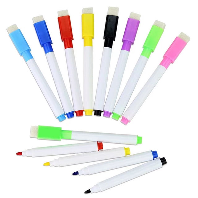 Moyic Papelería de pizarra blanca, marcadores de borrado en seco profesionales grasientos, bolígrafos, herramientas de marcado de pintura Suministros de escritura y corrección