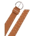 thumbnail image 2 of No Boundaries Women's and Women's Plus Tapered Hip Belt with Studs, Cognac, 2 of 2