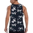 thumbnail image 3 of Xecao Lilies Flowers Men's Tank Top Workout Quick Dry Sleeveless Gym Jogging Muscle Shirts Summer Swim Beach Tops, 3 of 9