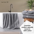 thumbnail image 4 of Juego de toallas de baño LANE LINEN, 100% algodón, 35 x 66 cm, color gris (4 piezas), 4 of 9