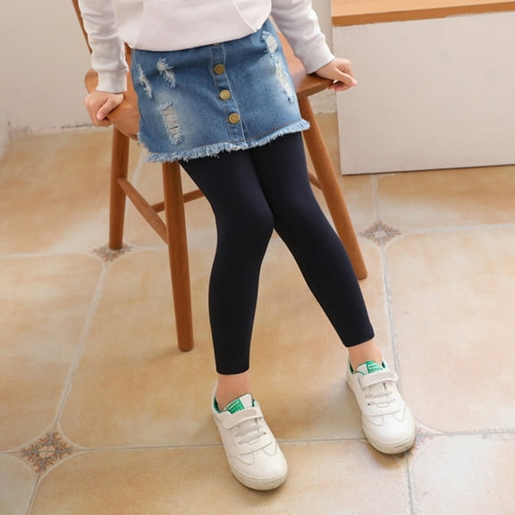 Fourth of July Girls Dress up Clothes for Play Toddler Girls Pantskirt Footless Leggings with Denim Skirt Kids Clothes Ruffle Tutu Pants