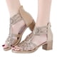 thumbnail image 4 of Sandalias transpirables de verano para mujer con suela gruesa de diamantes de imitación y puntera abierta Wmkox8yii nm8658, 4 of 8