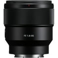 thumbnail image 3 of Sony FE 85 mm F1.8 Standard Telephoto Prime Lens – Lightweight Portrait Optics, Smooth 9-Blade Bokeh SEL85F18/2, Filter Kit, Cap Keeper, Cleaning Kit, and More, 3 of 8