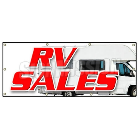 36"x96" RV SALES BANNER SIGN new used reconditioned