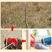 2 Pcs Drill Chuck Socket Tool of Electric Fence Screw Red Insulator Screw in Tool