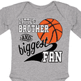 thumbnail image 4 of Inktastic Little Brother and Biggest Fan Basketball Player Boys Long Sleeve Baby Bodysuit, 4 of 5