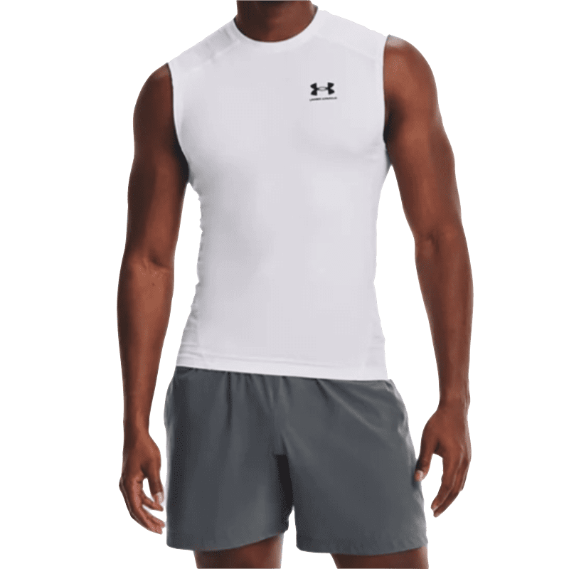 Under Armour Men's HeatGear Armour Comp Ls Compression White TShirt