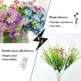 thumbnail image 4 of 10 Bundles Outdoor Artificial Flowers for Decoration, UV Resistant Fake Flowers No Fade Faux Flowers Plastic Bouquet Hanging Plants for Outside Home Garden Porch Window Box Decor Silk Mums, 4 of 5