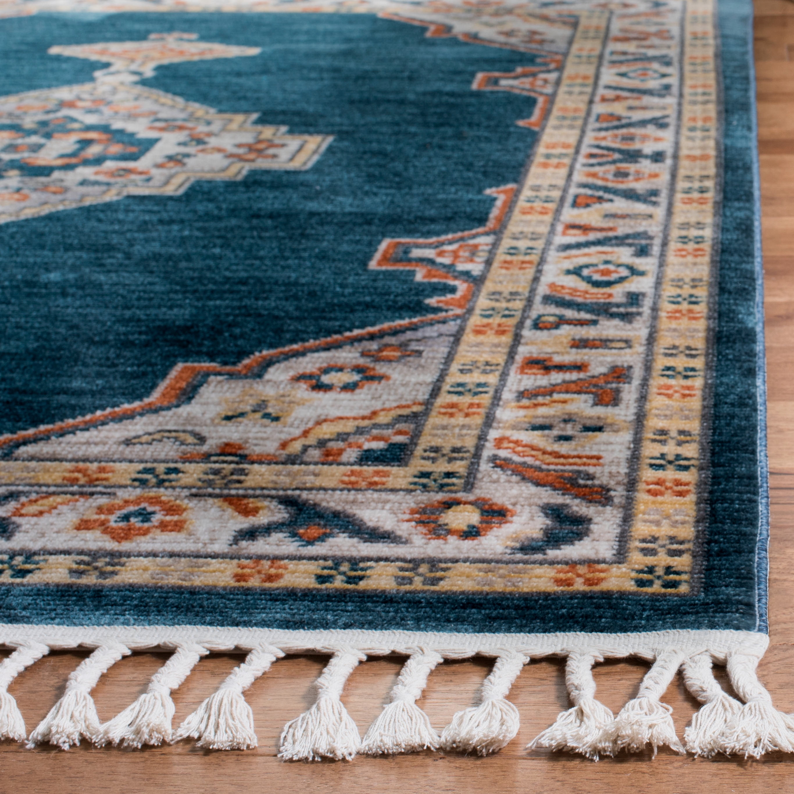 Safavieh Farmhouse Arline Southwestern Area Rug, Cream/Navy, 9' x 12'