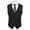 Black(Solid), variant on Men Plaid Suit Vest Black Formal Dress Vest V-Neck Slim Fit Waistcoat Business Wedding Party L