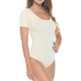 thumbnail image 2 of Natural Uniforms Short Sleeve Scoop Neck Body Suit--Breathable Cotton Stretch(Nude, Small), 2 of 6