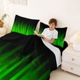 thumbnail image 3 of jejeloiu Gradient Geometric Pattern Full Size Sheets For Boy,Green Black Ombre Art Bed Sheets For Kids,4 Pieces, 3 of 6