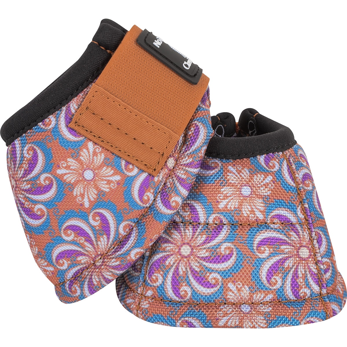 Classic Equine Pinwheel Dynohyde No Turn Bell Boots Pinwheel MEDIUM