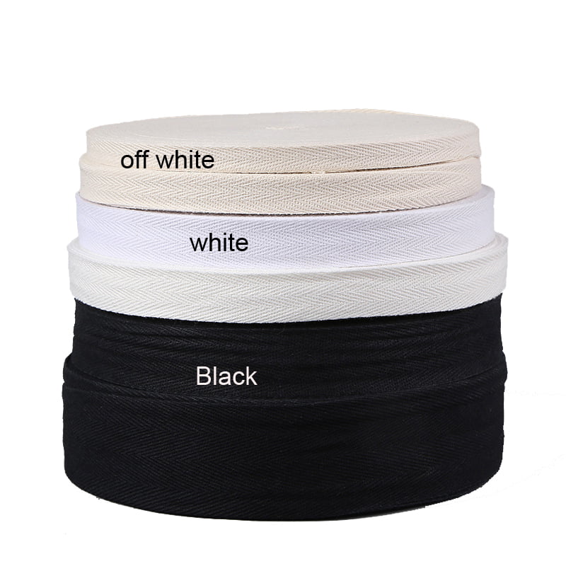  USA Made 5/8 Black Cotton Garment (Ribbon) Tape - 500