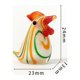 thumbnail image 2 of Escultura de pollo de vidrio soplado hecha a mano, artesanías artísticas de gallo de vidrio, figuritas de animales, adornos de decoración del hogar, 2 uds., 2 of 5