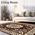 thumbnail image 2 of ODIKA 8x10 Machine Washable Non-Slip Area Rug, Paisley Tapestry with Chocolate Undertones Ultra Soft Rug, None, 663705, 2 of 7