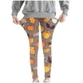 thumbnail image 5 of Girls' Halloween Leggings Pumpkin Printed Pants High Waist Stretchy Leggings for Girls 3-7Y, 5 of 6