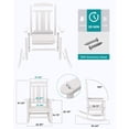 thumbnail image 5 of Oversized Outdoor Rocking Chair, HDPE All-Weather Rocker, White, 5 of 8