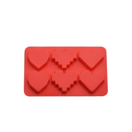 

Diy Drop Glue Mould Pixel Heart Shaped Silicone Mould Small Cake